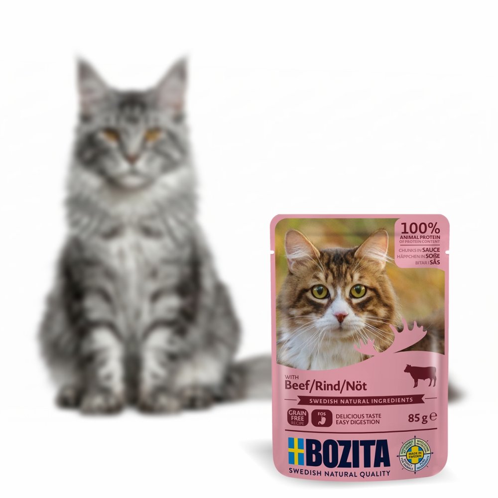 BOZITA saszetka kawałki w sosie z wołowiną 85g